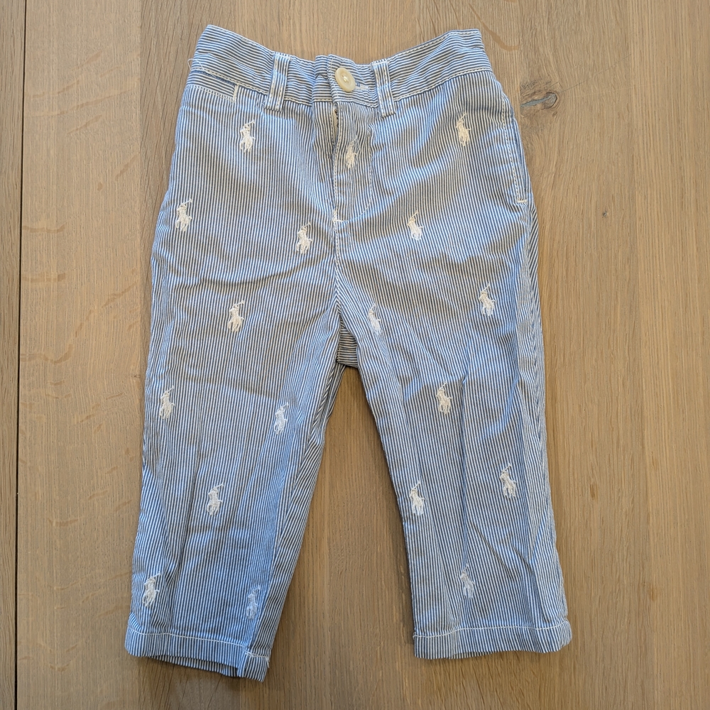 Polo by Ralph Lauren Blue Striped Kids Pants